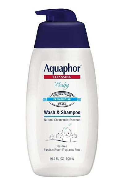 Aquaphor Baby Wash & Shampoo, Fragrance Free, 16.9 fl oz (500 ml)