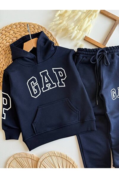 Karan Kids Set pentru copii, cu glugă, bleumarin, bluză și pantaloni