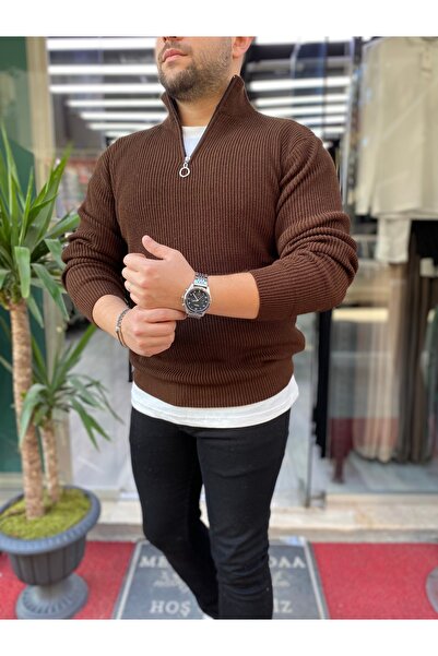 Stylo Men Men's Zippered Knitted Fisherman Sweater