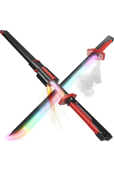 Cici Oyuncak Cyberpunk Neon Sword Çocuk Led Işıklı Sesli Kıvılcım Ve Buhar Çı...