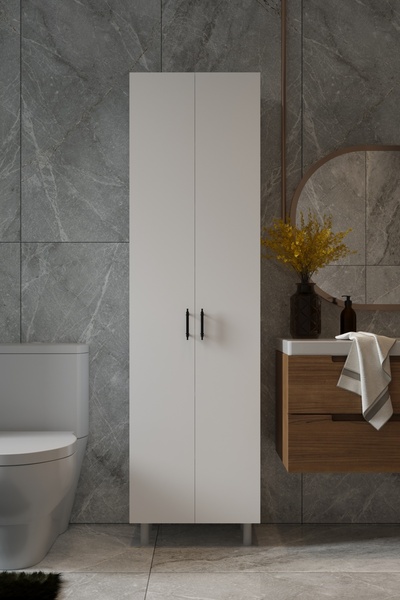 BELMO Titan 8 Raflı 2 Kapaklı Çok Amaçlı Dolap Mutfak Banyo Kiler Erzak Dolabı