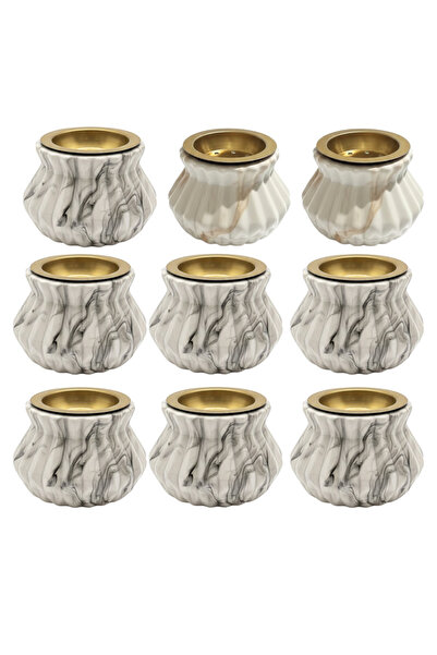 Generic White ceramic incense burner sets with a luxurious design - 9 pieces