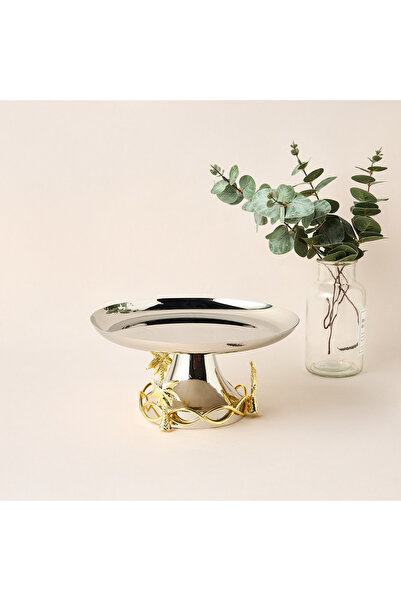 Lifestyle طبق تقديم مزخرف بشجرة نخيل من نخلة مع قاعدة - 26 سم