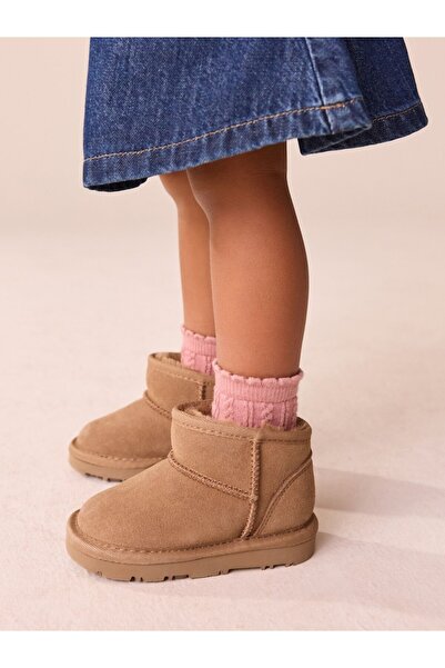 Next Baby Brown Waterproof Standard Fit Fur Boots