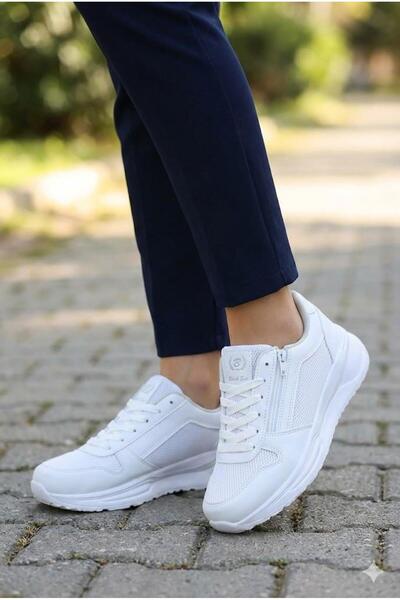 fort 0605 Sea Comfortable Zippered Lace-Up Thick Sole Women's Sports Shoes