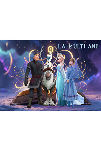 VIODESIGN Birthday photo wallpaper, self-adhesive, Frozen, multicolor, 80x120...