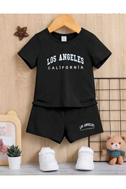 Nice Clothes Children's Tracksuit Set Hooded Unisex Los Angelis Print