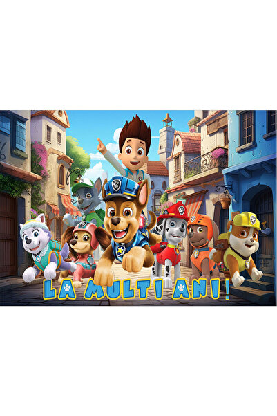 VIODESIGN Birthday photo wallpaper, self-adhesive, Paw Patrol, multicolor, 80...