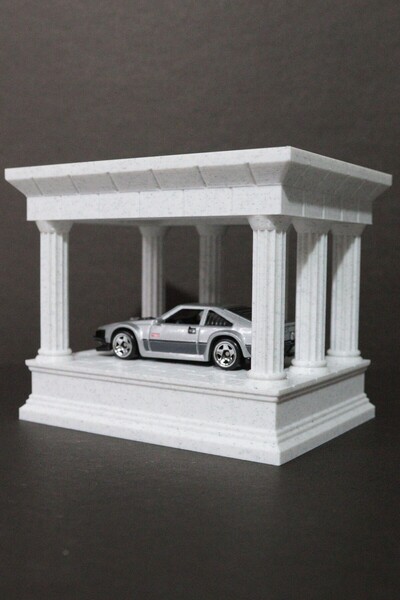 3d Printer Sepeti 1:64 Model Araba Sergi Standı – Müze Konsept Diorama