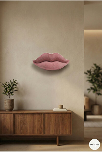 Dekoromi Dudak Duvar Süsü Heykeli Obje ve Biblo (Duvar Panosu) 50cm Genişlik