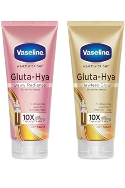 Vasline فازلين جلوتا هايا فلوليس جلو، 200 مل + لوشن جلوتا هايا ديوي راديانس، ...