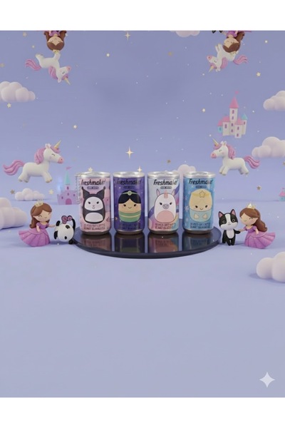 ZENCHES علبة مناديل مبللة بتصميم لطيف على شكل كولا مع حلقة مفاتيح 30 قطعة × 4