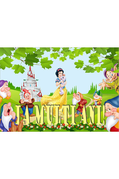 VIODESIGN Birthday photo wallpaper, self-adhesive, Snow White, multicolor, 80...