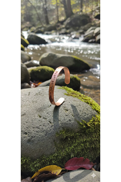Neefy Pure Copper Bracelet with Written in Turkish Language'Turkish' and Stam...