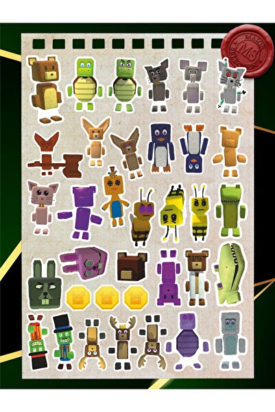 MS Major Selection Super Bear Adventure Sticker Set 35 Pieces |   Colorful & ...