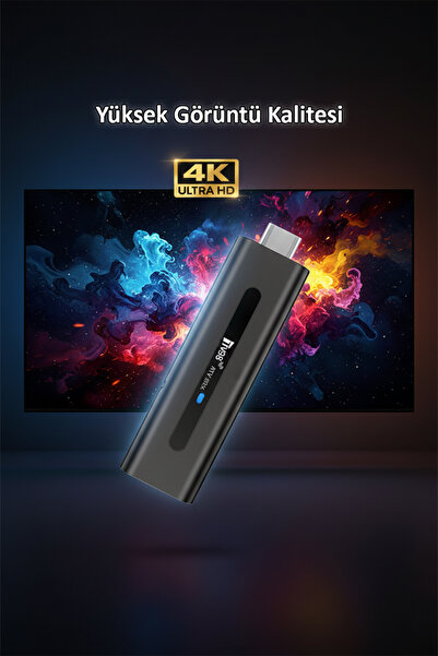 Tekvora Android 14 TV Stick | 4K Ultra HD | Dual WiFi | Bluetooth | Akıllı TV...