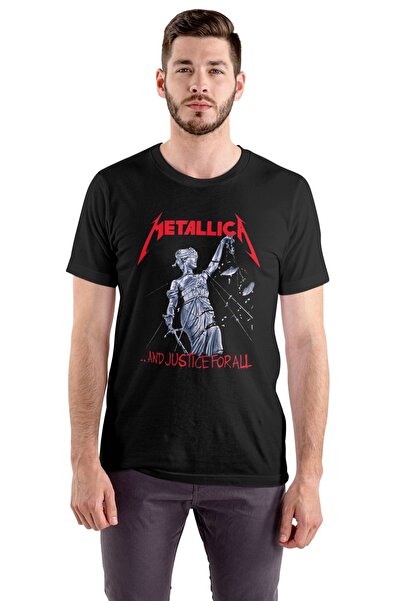 Texclusive تيشيرت ميتاليكا أسود للجنسين