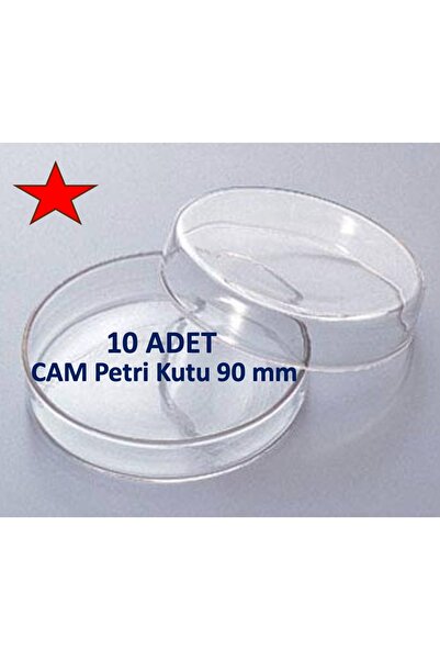 LAB CAM PETRİ KABI 90 x 15 mm Cam Petri Kabı 90MM ( 10 Adet/pk )