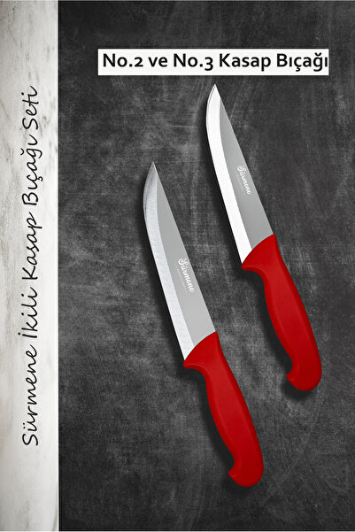 Sürmene Bıçakçı Hacı Ahmet Sürmene İki Parça Kasap Bıçağı | Doğrama Dilimleme...