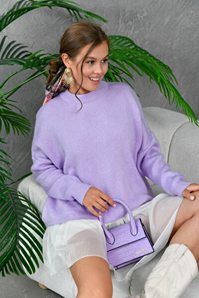 Park Karon Women's Crew Neck Oversized Knitwear Sweater 227045Sw