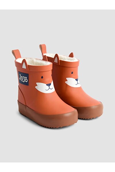 Next Baby Jojo Maman Bébé Orange Fox Patterned Rain Boots / Boots