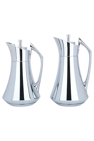 Generic طقم ترمس كارما من معرض السيف، سعة 1 لتر، وعاء داخلي من الزجاج حراري ،...