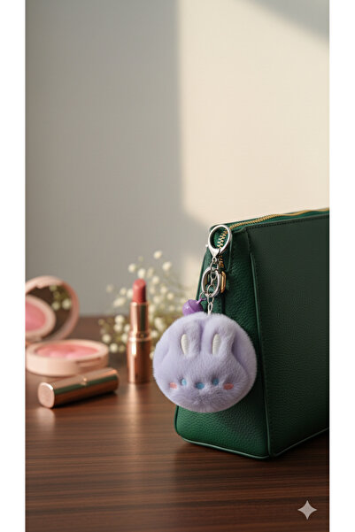 Şirin Μπρελόκ με βελούδινη φιγούρα κουνελιού με καθρέφτη - Καθρέφτης μακιγιάζ...