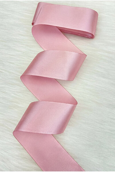 ZEYMERADE 6 cm Baby Pink Single-Sided Satin Ribbon 10 Meters, Dowry Engagemen...