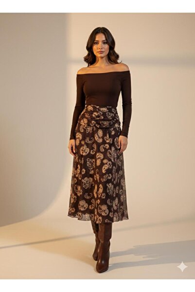 MODA Bel Detail Chiffon Skirt