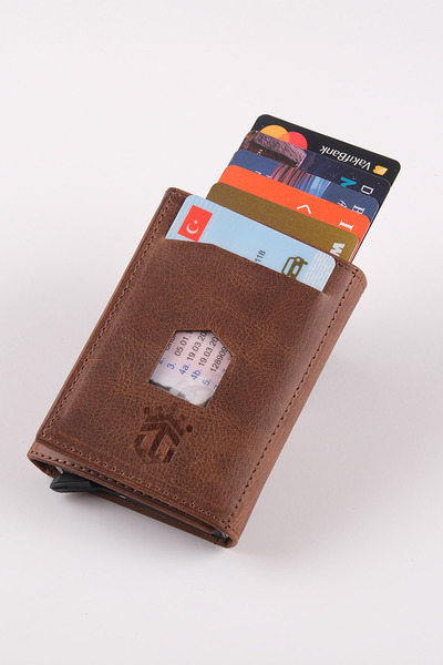 Ancora Leather Genuine Leather Crazy Leather Men's Wallet with Automatic Card...