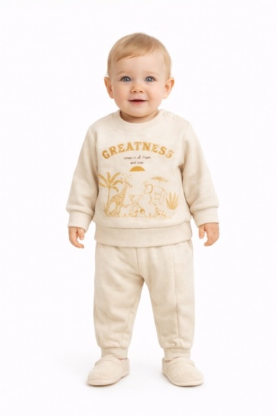 Pure Boutique Παιδική φόρμα 2 τεμαχίων από μαλακό βαμβάκι, μπλούζα με τύπωμα ...