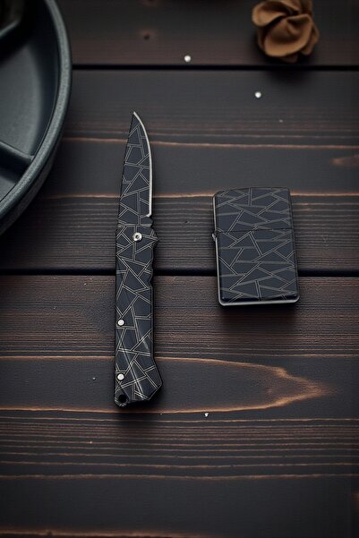 SürLaz Sevgililer Günü Özel Hediye Seti Özel Üretim Figürlü(Desenli) Cep Çakı...