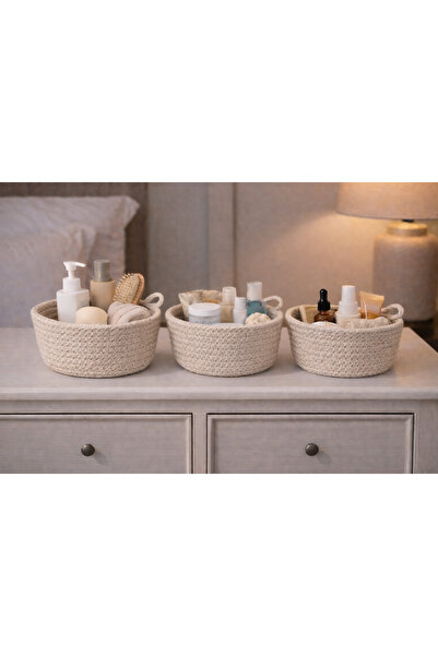 ÖRGÜM Organizator decorativ pentru coș, cu 3 compartimente