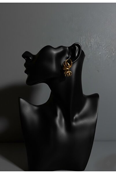 KANERUZ Gold Color Xuping Pasta Luxury Steel Earrings (Product Size 3 cm)