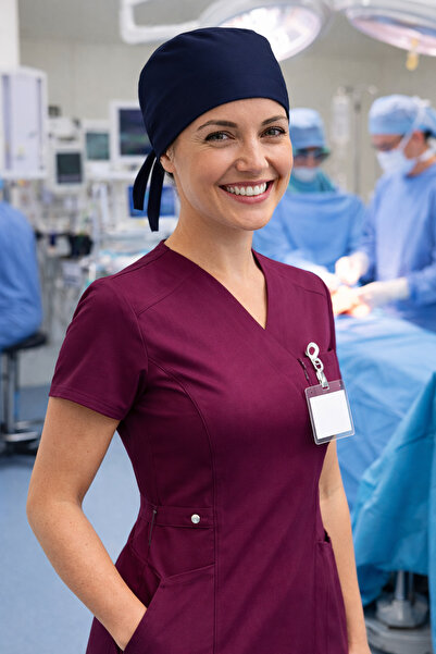 Lion Üniforma Lacivert Unisex Cerrahi Bone Hemşire ve Doktor Bone