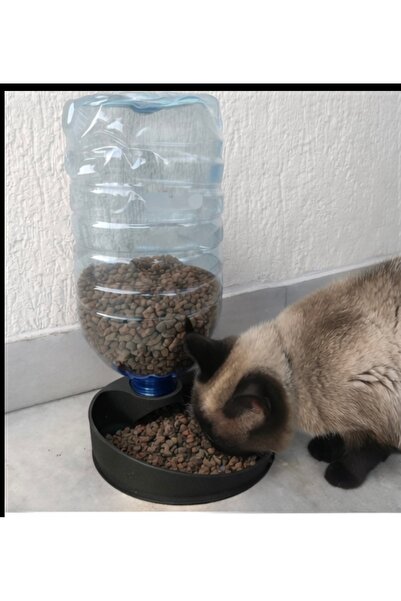 Della otomatik suluk, mama kabı, kedi su kabı, köpek su kabı siyah renk