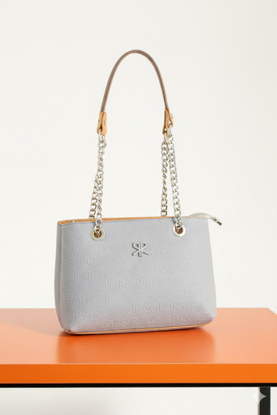 Çanta Trend Polo Of Colors Women's Gray 4-Compartment Shoulder and Crossbody Bag