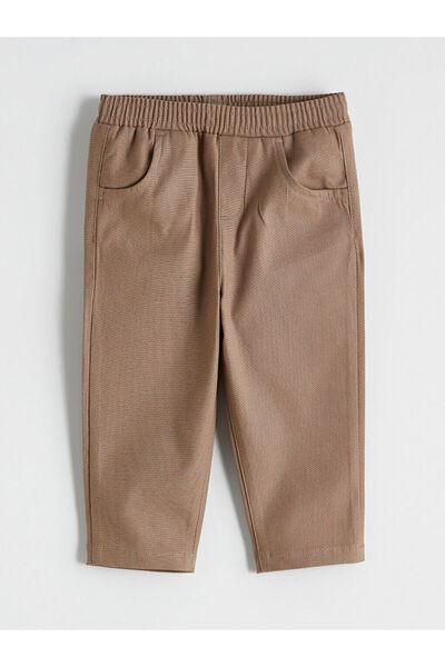 LC Waikiki Özmarka New Season Brown Elastic Waist Baby Boy Pants