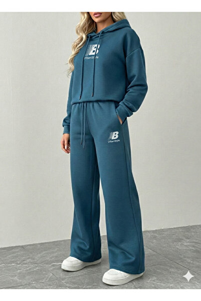 NİCE Mininal Women's Oversized Baggy Tracksuit Set |   Winter Thick 3 Thread ...