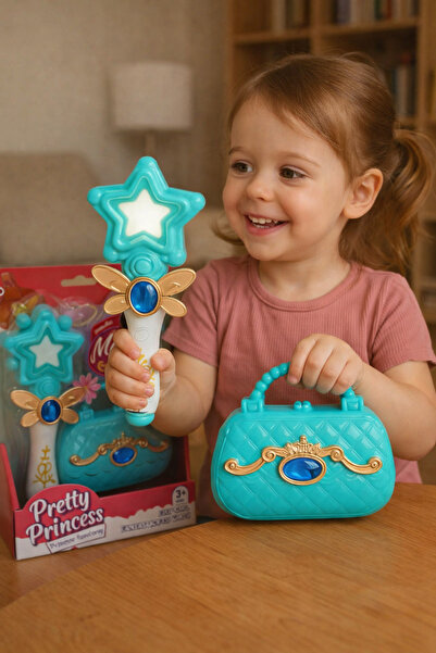 OEM Set Pretty Princess cu bagheta magica albastra si gentuta eleganta, 25x21...
