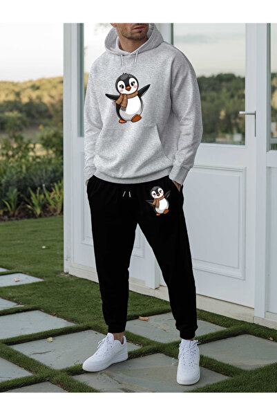 ibibik moda Sweatshirt Sweatpants Jogger Special Printed Tracksuit Set Hooded