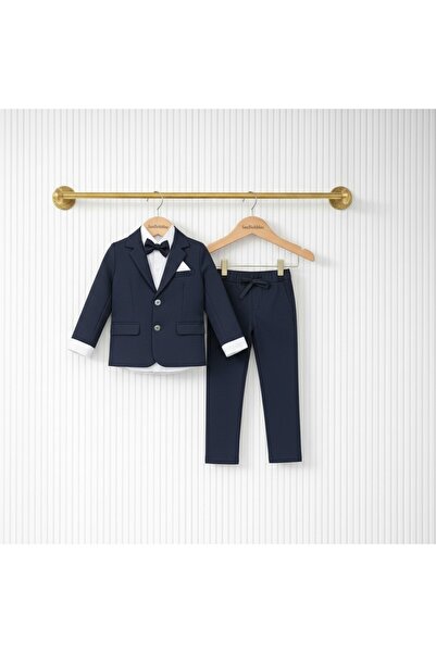 SeaBubbles Costum pentru băiat cu papion și jachetă