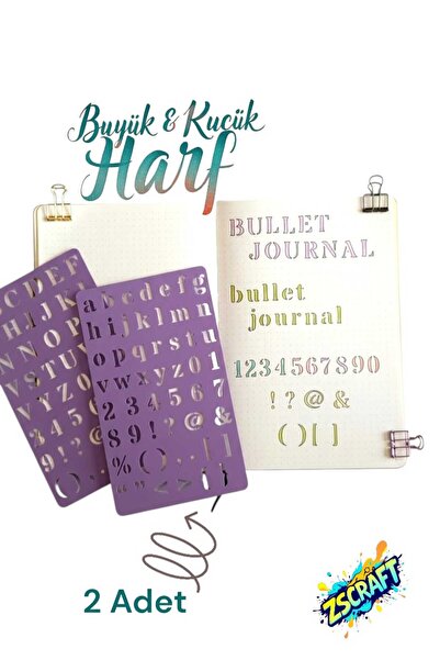 zscraft Set šablona za velika i mala slova - Tipografski šablon 2 komada