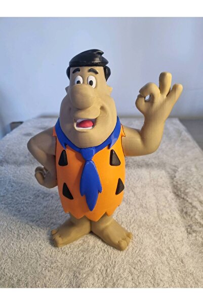 T.Gift 3D Fred Çakmaktaş 25 cm Renkli Figür