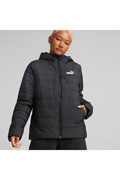 Puma Jachetă sport pentru femei - Jachetă căptușită cu glugă ESS Puma Negru -...
