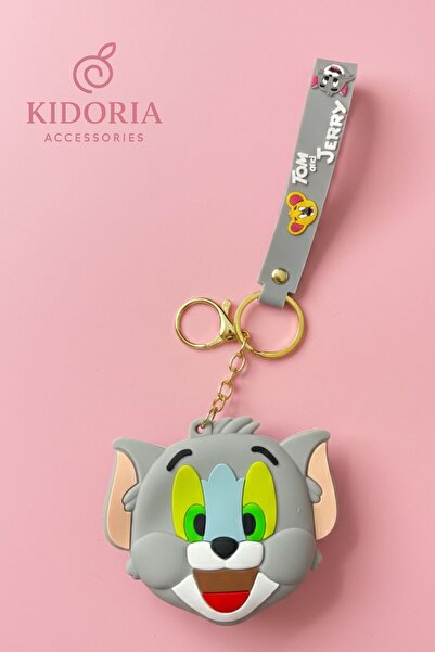 Kidoria Tom ve Jerry Karakterli Silikon Çocuk Cüzdanı, Anahtarlık ve Çanta Ak...