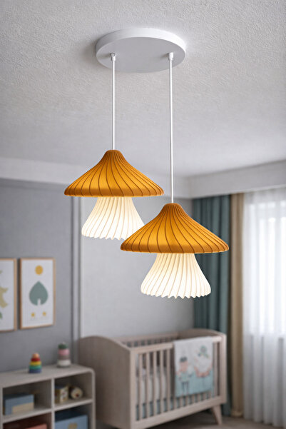 Rekatech Modern Mantar Tasarımlı İkili Sarkıt Avize – Çocuk & Bebek Odası Dek...