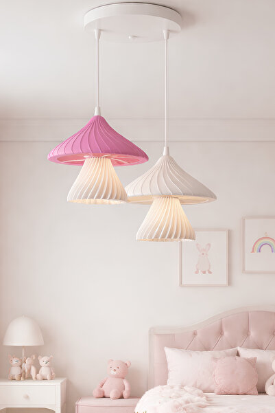 Rekatech Modern Mantar Tasarımlı İkili Sarkıt Avize – Çocuk & Bebek Odası Dek...