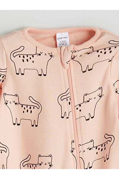 LC Waikiki Pink Printed Strap Girls' Jumpsuit 2-Piece