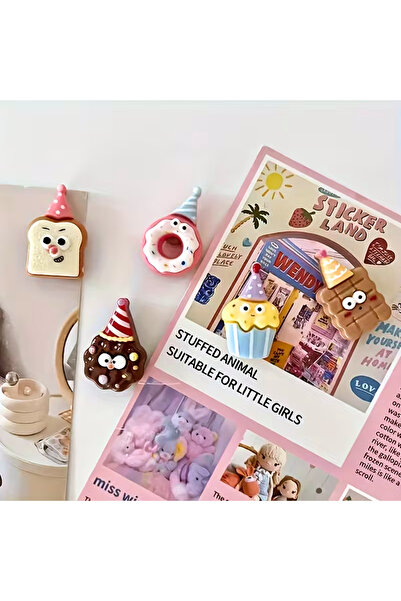 irecay Tatlılar Figürlü Buzdolabı Magneti Seti | Mini Sevimli Mıknatıslı Magn...